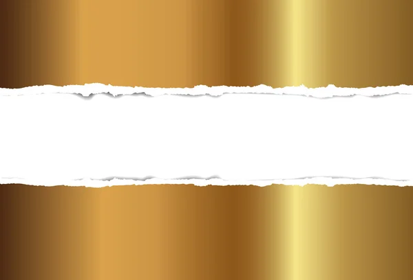 Золотая порванная бумага , — стоковый вектор