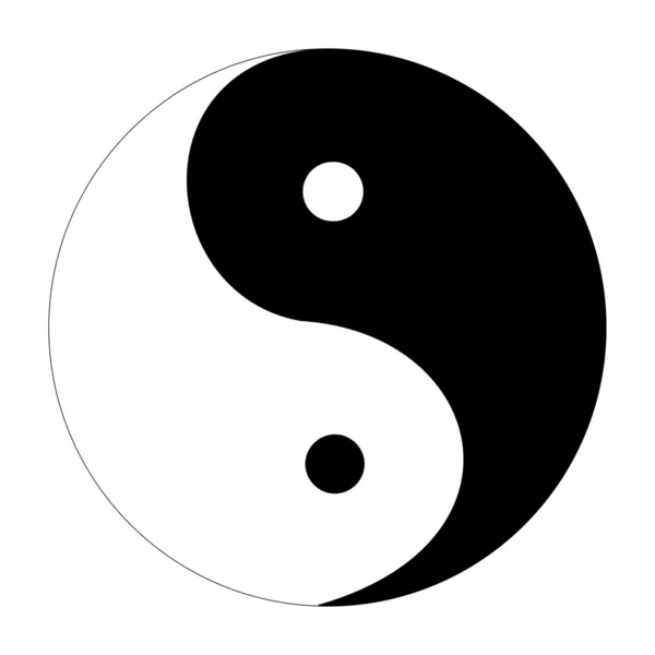 Ying Yang symboli — vektorikuva