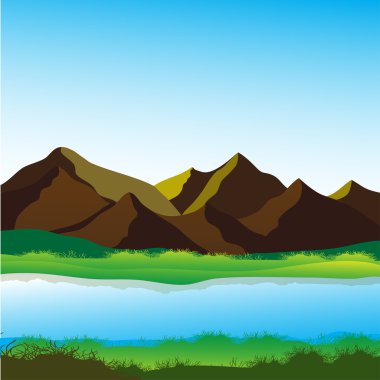 Mountain landscape clipart