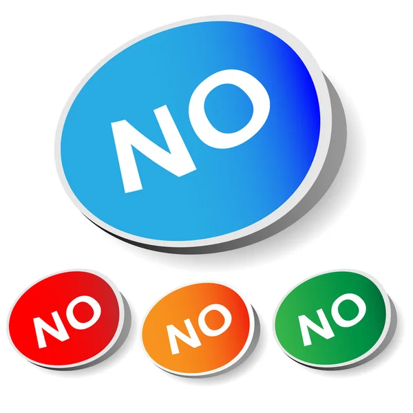 Autocollant "Non " — Image vectorielle