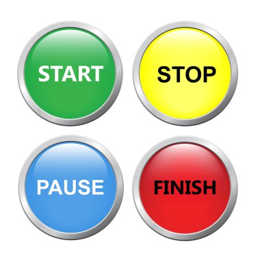 Set of buttons clipart