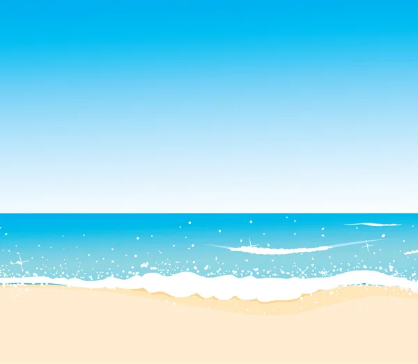 Playa salvaje — Vector de stock