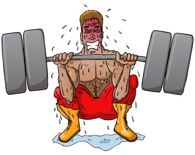 Work out sweat character clipart