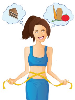 Weight-loss and Diet Woman clipart