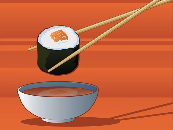 Illustration Sushi — Image vectorielle