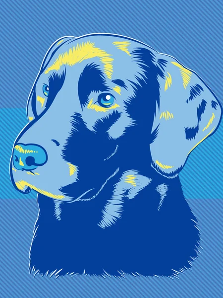 拉布拉多狗流行艺术风格 图库插图