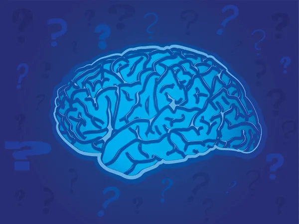 Blauwe hersenen — Stockvector