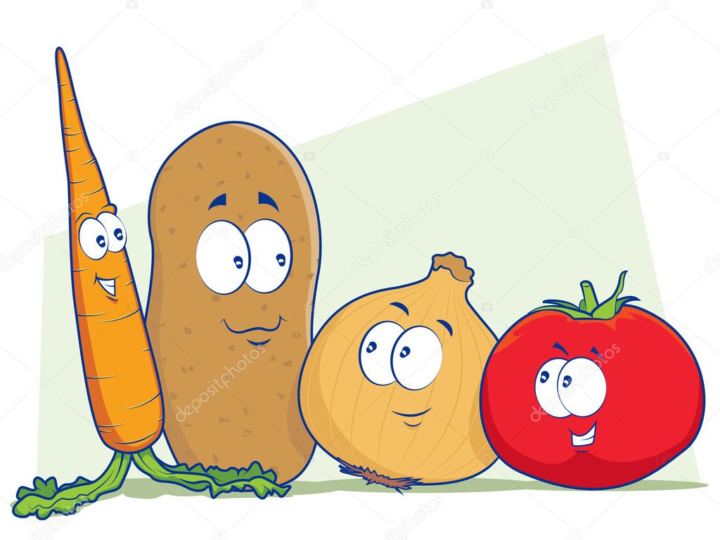 Vegetable Cartoon Characters Stock Vector Image by ©gleighly #11901550