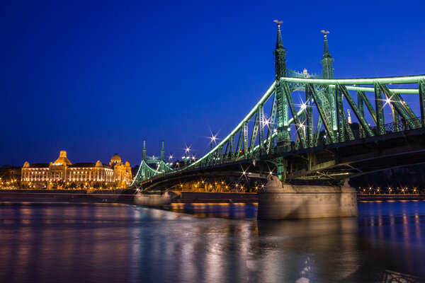 The Freedom Bridge in Budapest, Hungary