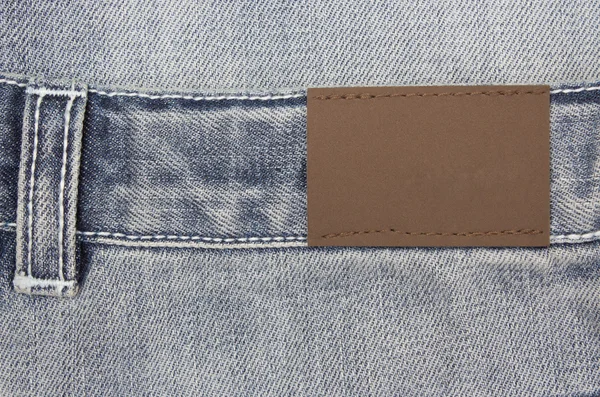 Jeans com etiqueta — Fotografia de Stock
