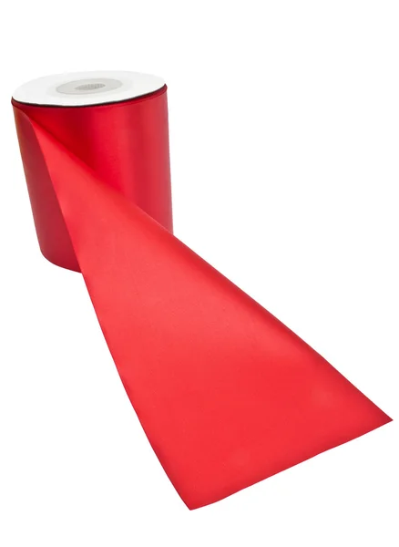 Röd textil rulle — Stockfoto