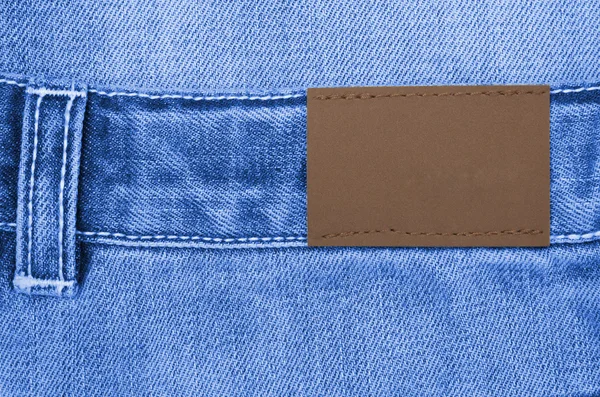 Jeans with label — Stock Photo, Image