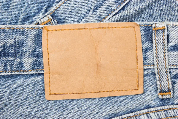Jeans med etikett — Stockfoto