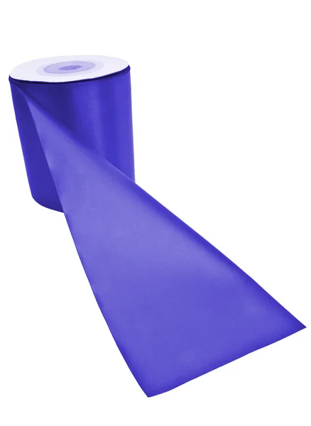 Blauwe textiel roll — Stockfoto