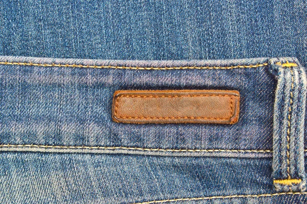 Jeans com etiqueta — Fotografia de Stock
