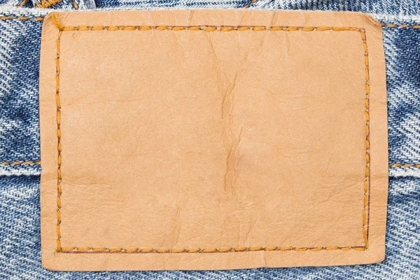 Jeans with label — Stock Photo, Image