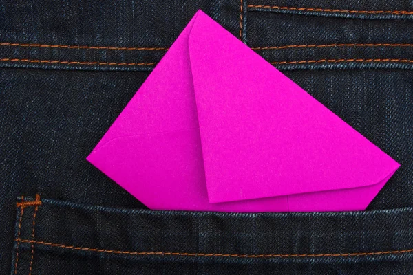분홍빛 봉투 — 스톡 사진