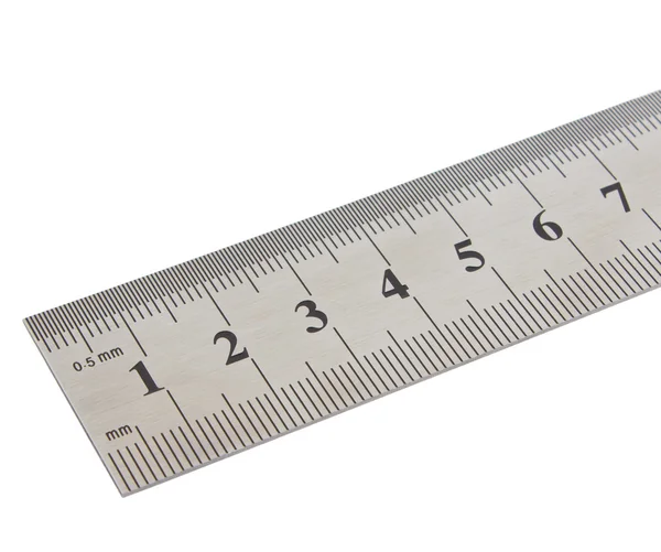 Silver ruler — Stock Photo, Image