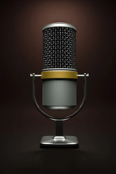 Un unico microfono — Foto Stock