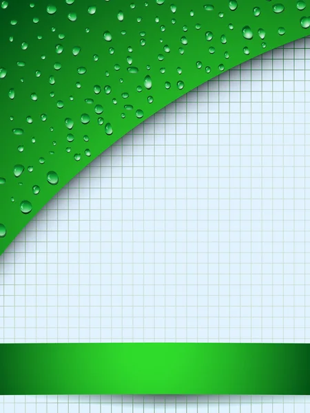 Zelené kapky pozadí s kopií prostor — Stockový vektor