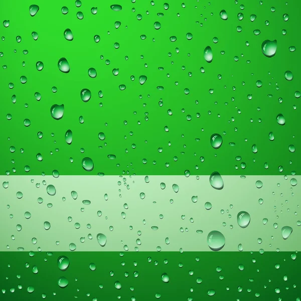 Grüne Tropfen Hintergrund und Kopierraum — Stockvektor