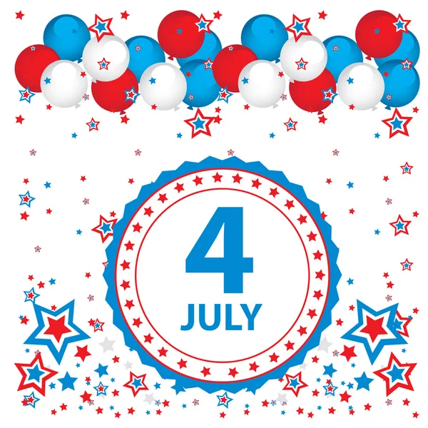 4 июля фон празднования — стоковый вектор