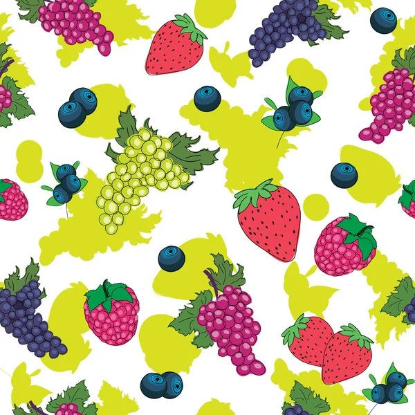 无缝模式的莓果 — 图库矢量图片