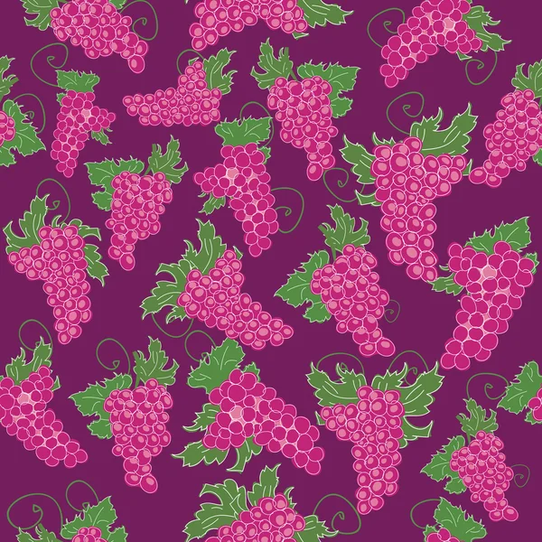 Seamless pattern of grapes — Stock Vector