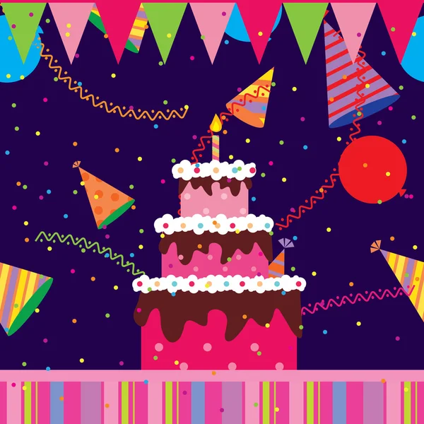 Birthday Cake — Stock Vector