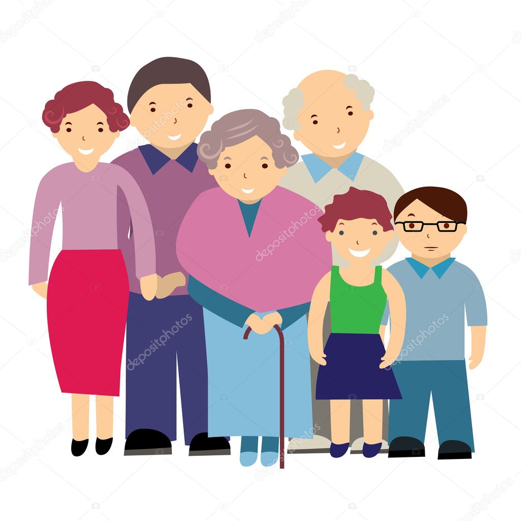 Vector illustration of a family — Stock Vector © Korobovaok #11428666