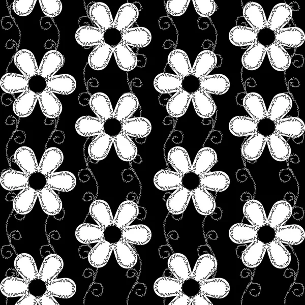 Vector seamless pattern of embroidered lace — Stock Vector