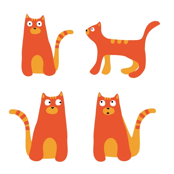 Illustration vectorielle Chat orange — Image vectorielle