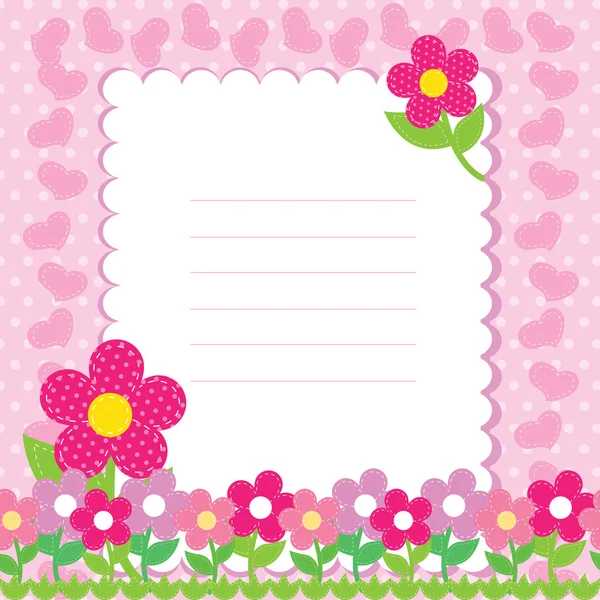 Vector background with pink flowers — Stock Vector