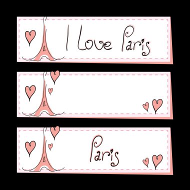 Vector illustration I love paris clipart