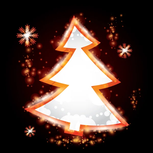 Abstract Christmas background with Christmas tree — Stock Vector