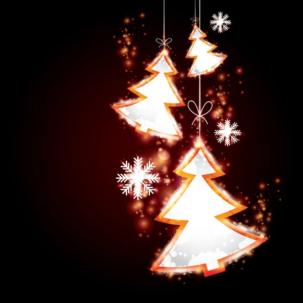 Vánoční pozadí abstraktní s vánoční stromeček — Stockový vektor