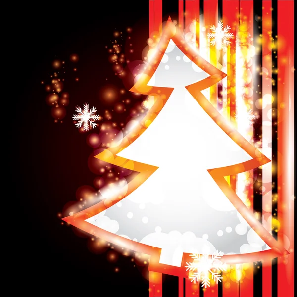 Abstracte Kerstmis achtergrond met kerstboom — Stockvector