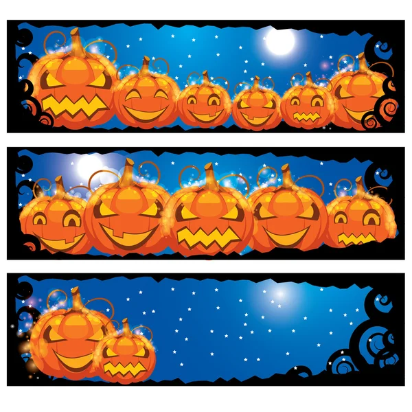 Ilustracja wektorowa halloween banerów — Wektor stockowy