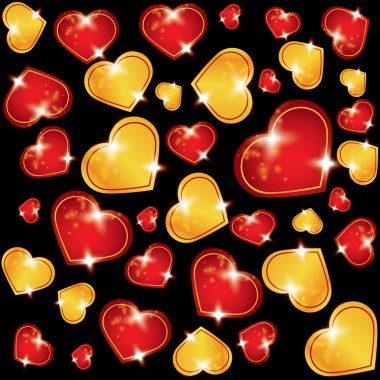 Vector abstract background with hearts clipart