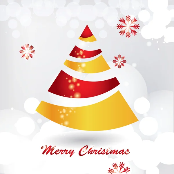 圣诞贺卡，程式化棵圣诞树上抽象的背景 — 图库矢量图片