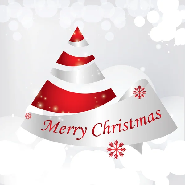 Cartão de Natal, uma árvore de Natal estilizada em um fundo abstrato —  Vetores de Stock