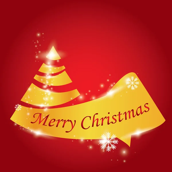 Vánoční přání, stylizované vánoční strom na abstraktní pozadí — Stockový vektor
