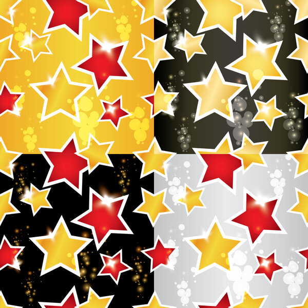 Vector seamless pattern with the stars