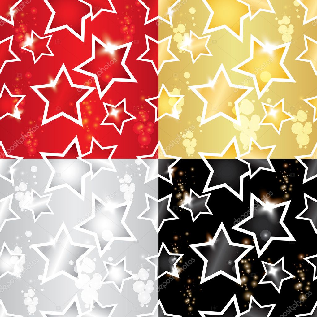 Vector seamless pattern with the stars