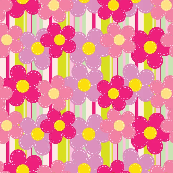 Seamless pattern of flowers — Stock Vector