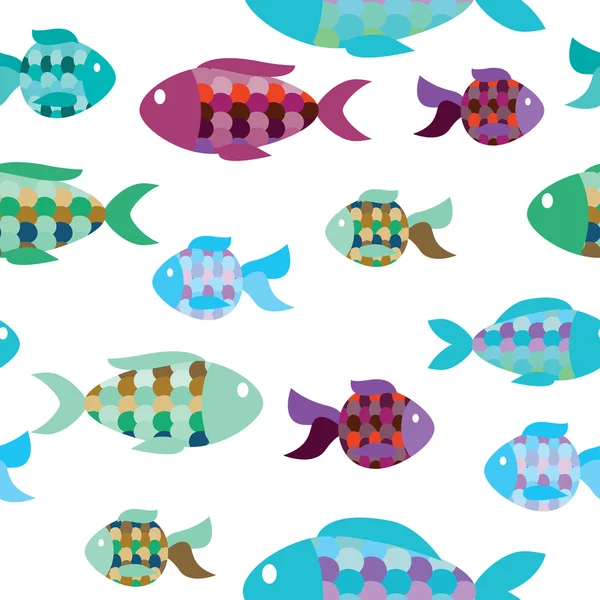 물고기의 완벽 한 패턴 — 스톡 벡터