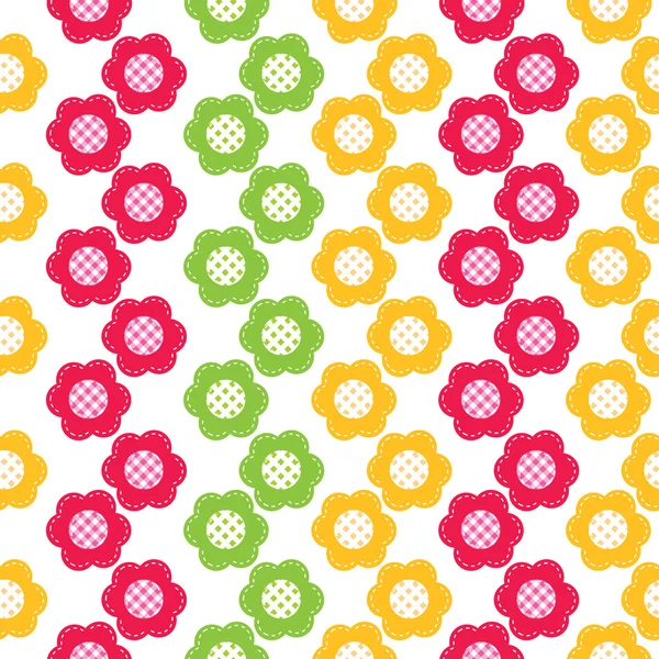 Seamless pattern with abstract flowers — Stock Vector