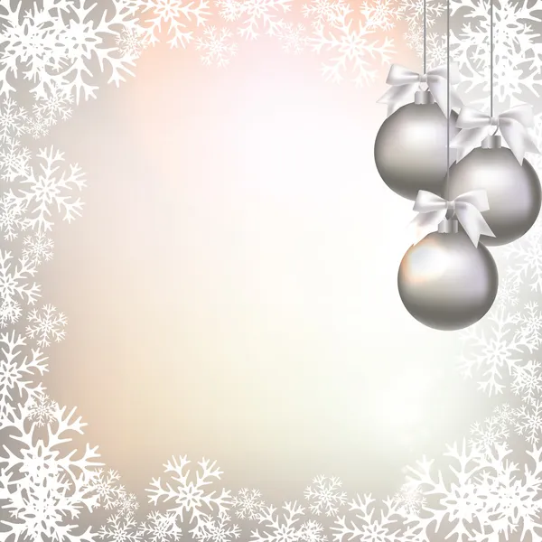 Decorazioni natalizie su sfondo astratto — Vettoriale Stock