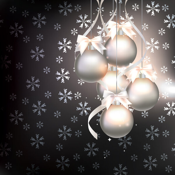 Рождественские украшения на абстрактном фоне
