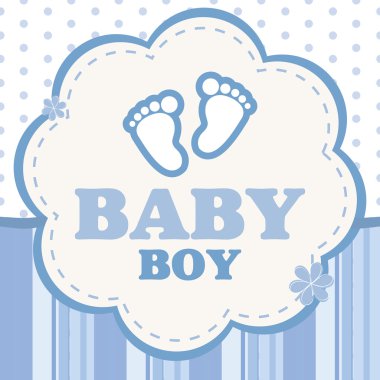 Vector background for a baby boy clipart